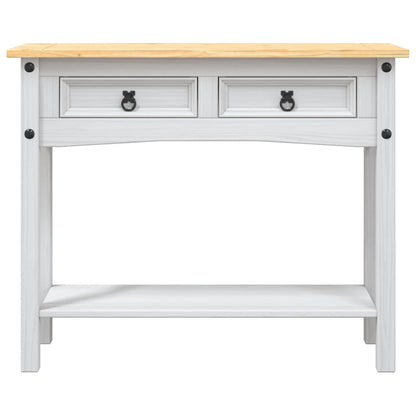 Avlastningsbord Konsollbord Vit mexikansk Coronastil furu 90x34,5x73 cm