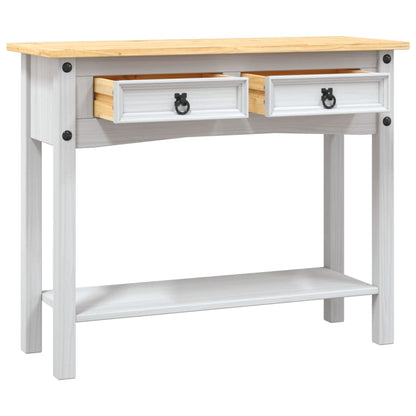 Avlastningsbord Konsollbord Vit mexikansk Coronastil furu 90x34,5x73 cm