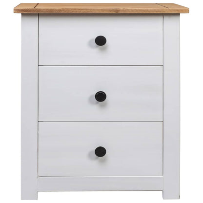 Sängbord Nattduksbord Vit 46x40x57 cm furu panama