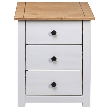 Sängbord Nattduksbord Vit 46x40x57 cm furu panama