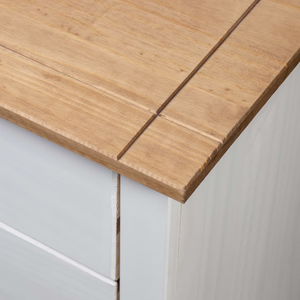Sängbord Nattduksbord Vit 46x40x57 cm furu panama