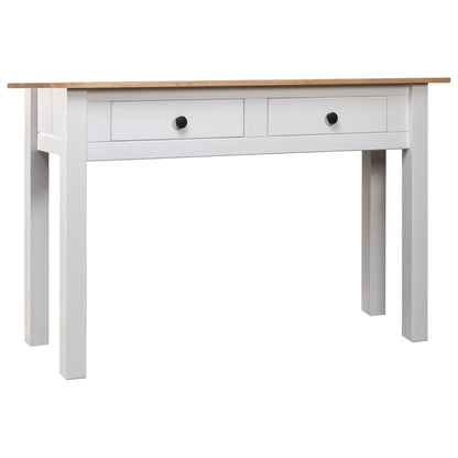 Avlastningsbord Konsollbord Vit 110x40x72 cm massiv furu panama