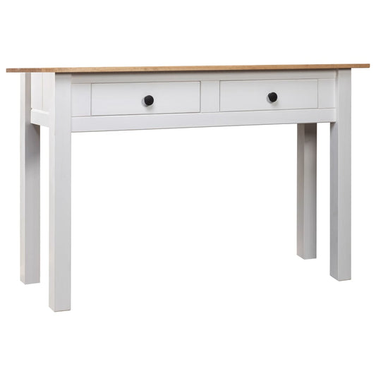 Avlastningsbord Konsollbord Vit 110x40x72 cm massiv furu panama