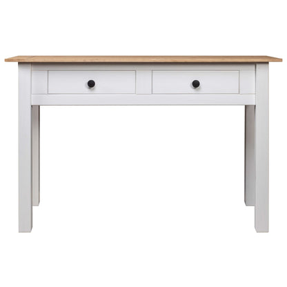 Avlastningsbord Konsollbord Vit 110x40x72 cm massiv furu panama