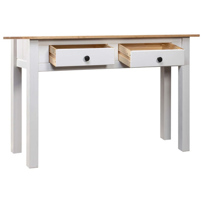 Avlastningsbord Konsollbord Vit 110x40x72 cm massiv furu panama