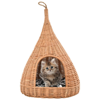 Kattmöbel Kattkoja med dyna 40x60 cm naturlig pil tipi