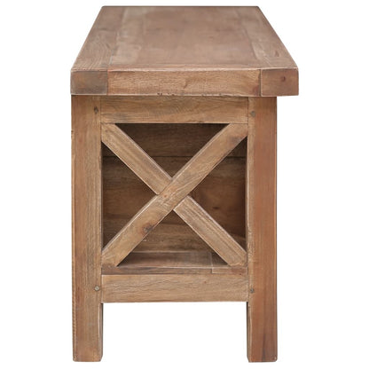 TV-Möbel Trä TV-Bänk med 3 lådor 120x30x40 cm massiv mahogny