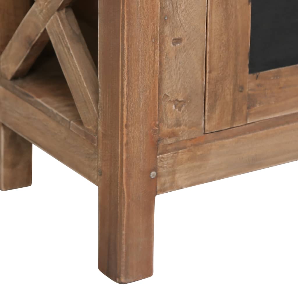 TV-Möbel Trä TV-Bänk med 3 lådor 120x30x40 cm massiv mahogny