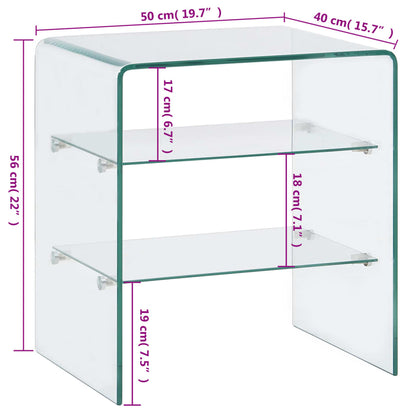Soffbord DIV. 50x40x56 cm härdat glas