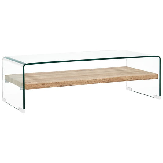 Soffbord DIV. genomskinlig 98x45x31 cm härdat glas