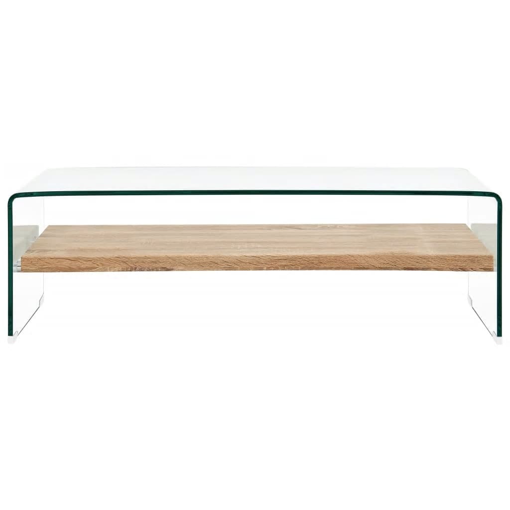 Soffbord DIV. genomskinlig 98x45x31 cm härdat glas