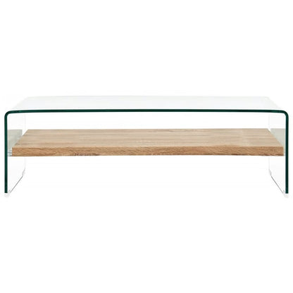 Soffbord DIV. genomskinlig 98x45x31 cm härdat glas