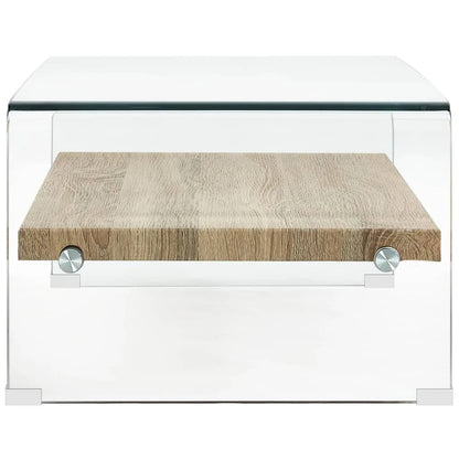 Soffbord DIV. genomskinlig 98x45x31 cm härdat glas