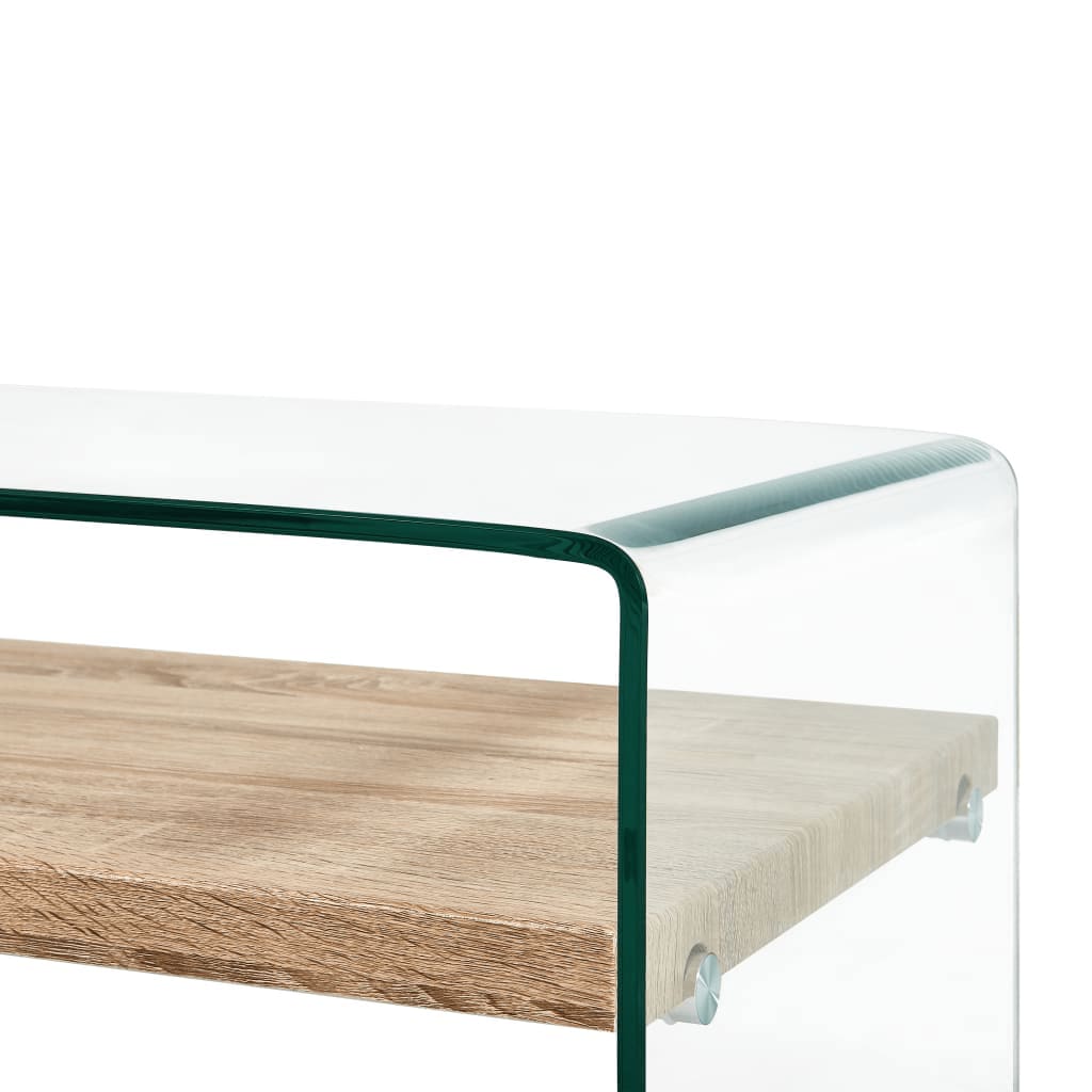Soffbord DIV. genomskinlig 98x45x31 cm härdat glas