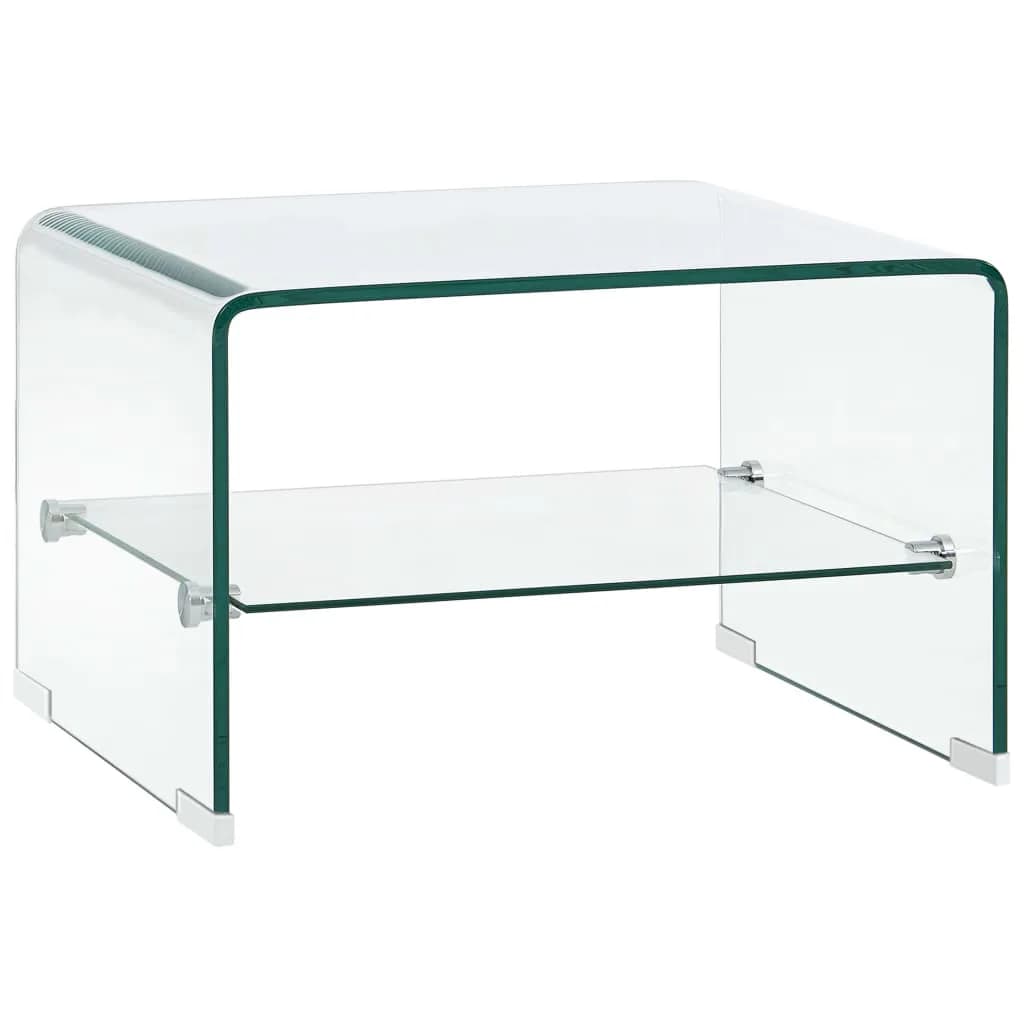 Soffbord DIV. genomskinlig 50x45x33 cm härdat glas