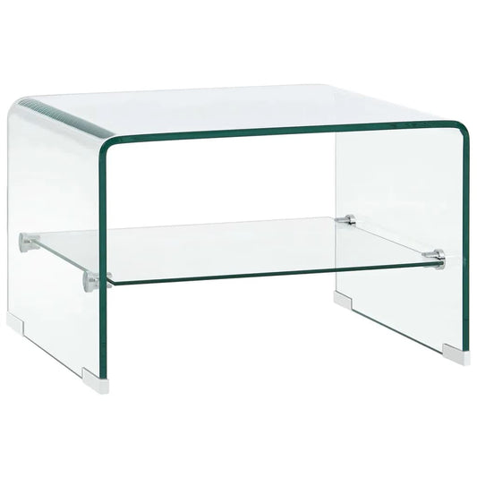 Soffbord DIV. genomskinlig 50x45x33 cm härdat glas
