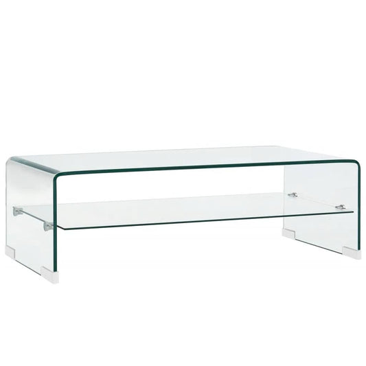 Soffbord DIV. genomskinlig 98x45x31 cm härdat glas