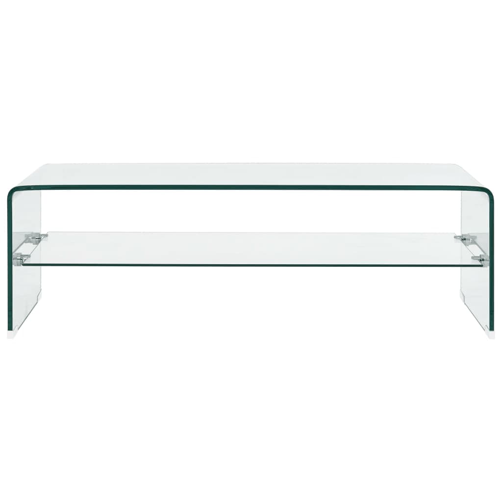 Soffbord DIV. genomskinlig 98x45x31 cm härdat glas