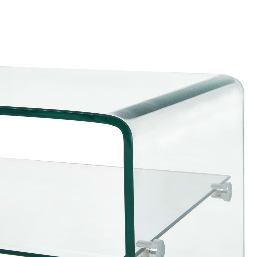 Soffbord DIV. genomskinlig 98x45x31 cm härdat glas