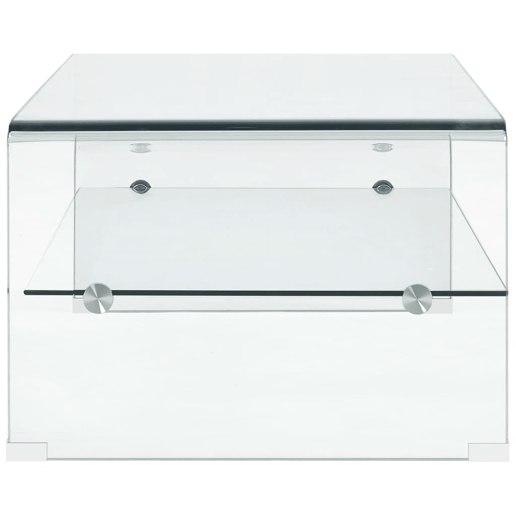 Soffbord DIV. genomskinlig 98x45x31 cm härdat glas