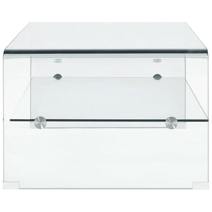 Soffbord DIV. genomskinlig 98x45x31 cm härdat glas