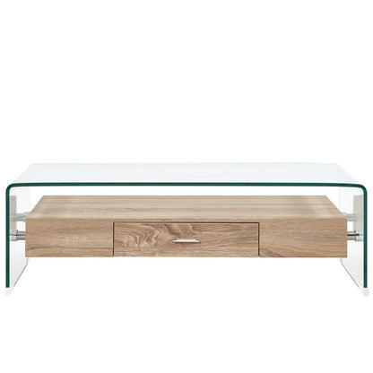 Soffbord DIV. genomskinligt 98x45x31 cm härdat glas