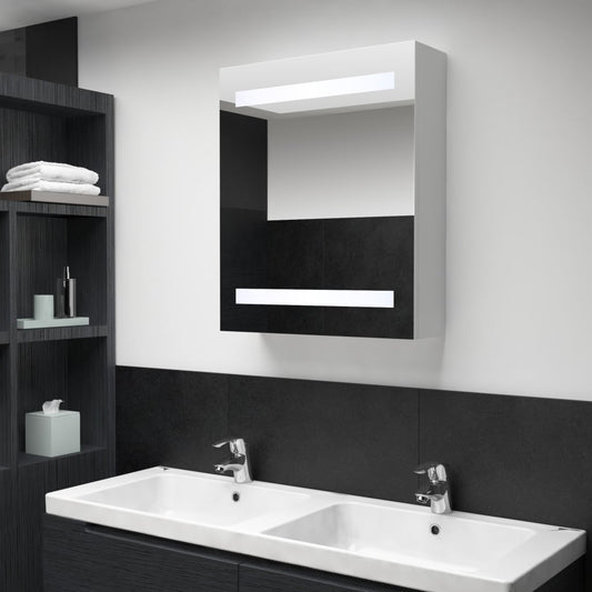 Badrumsspegel Spegelskåp LED 50x13,5x60 cm