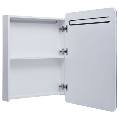 Badrumsspegel Spegelskåp LED 60x11x80 cm