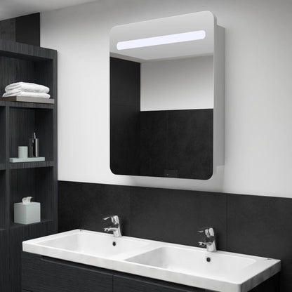 Badrumsspegel Spegelskåp LED 60x11x80 cm