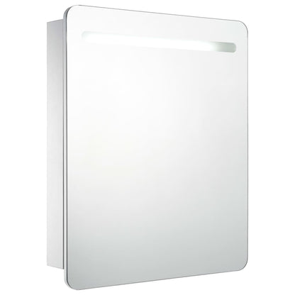 Badrumsspegel Spegelskåp LED 68x9x80 cm