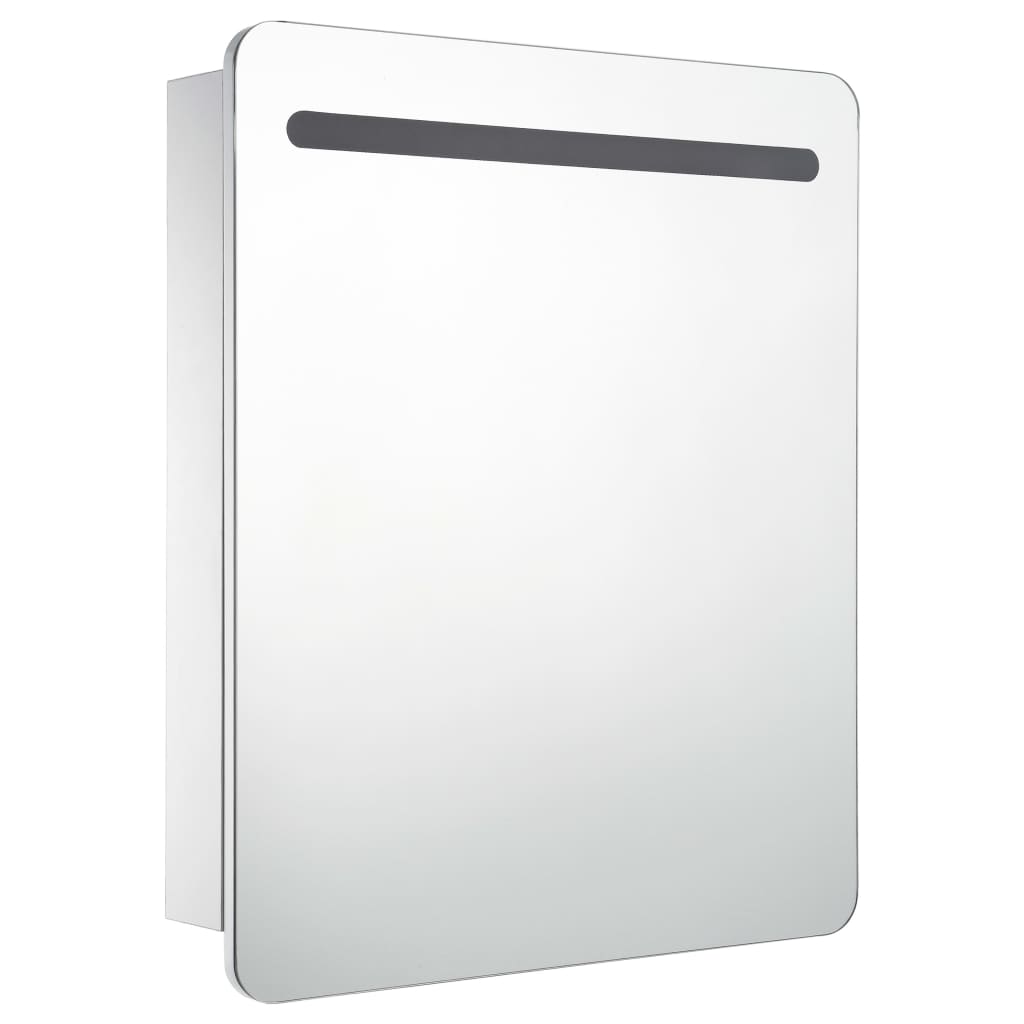 Badrumsspegel Spegelskåp LED 68x9x80 cm