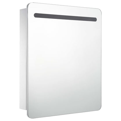 Badrumsspegel Spegelskåp LED 68x9x80 cm