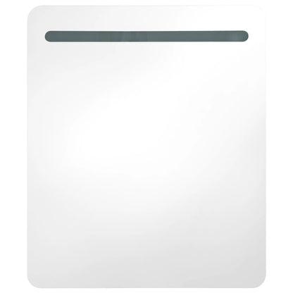 Badrumsspegel Spegelskåp LED 68x9x80 cm