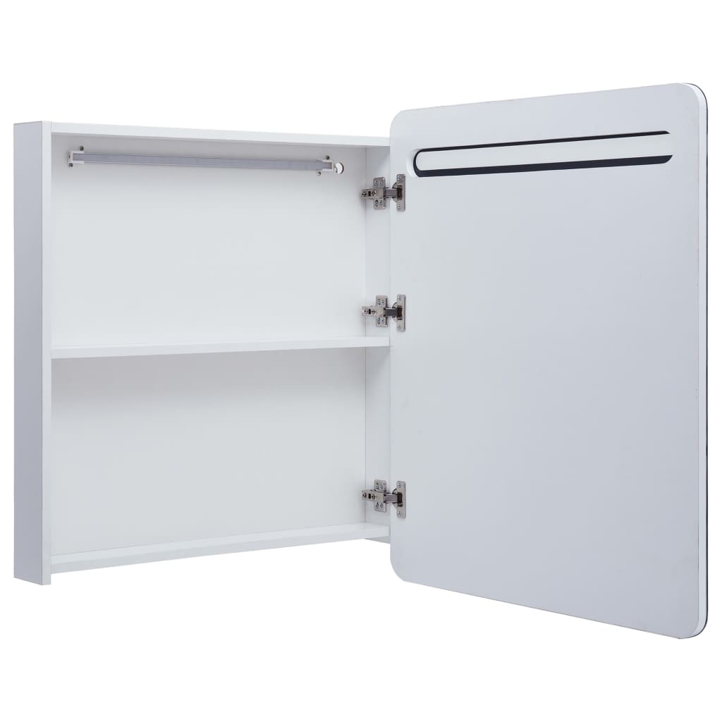 Badrumsspegel Spegelskåp LED 68x9x80 cm