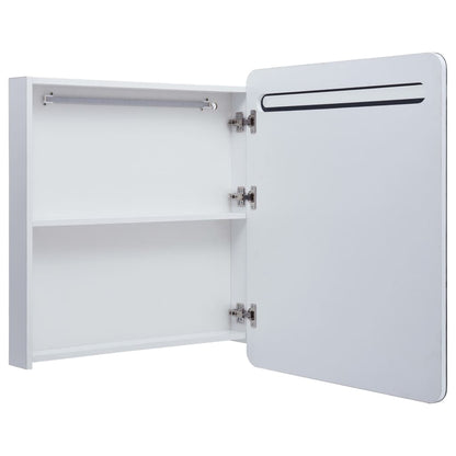 Badrumsspegel Spegelskåp LED 68x9x80 cm