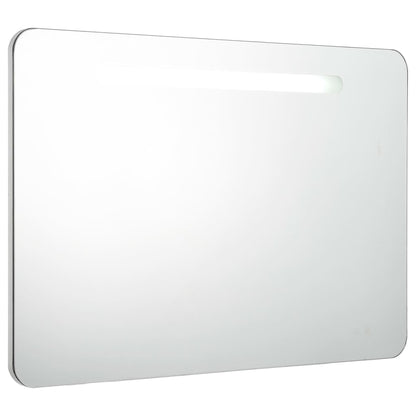 Badrumsspegel Spegelskåp LED 80x9,5x55 cm