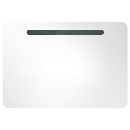 Badrumsspegel Spegelskåp LED 80x9,5x55 cm