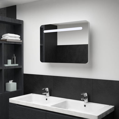 Badrumsspegel Spegelskåp LED 80x9,5x55 cm