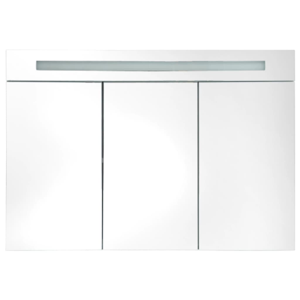 Badrumsskåp med spegel LED 88x13x62 cm