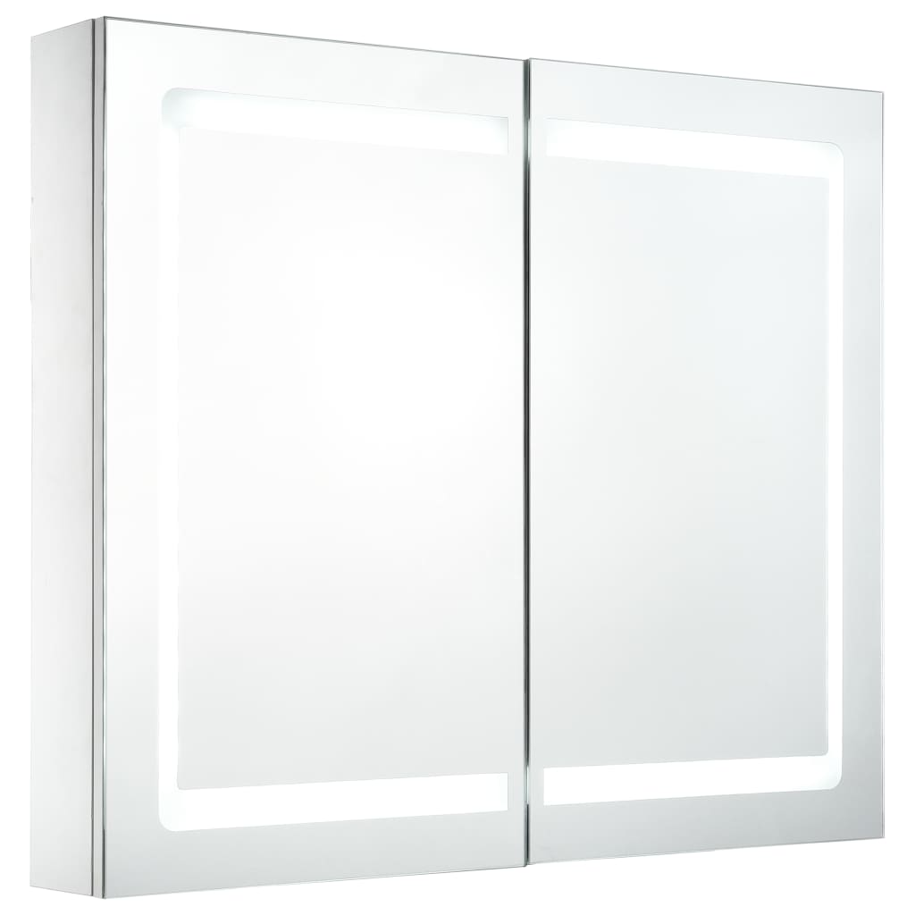 Badrumsspegel Spegelskåp LED 80x12,2x68 cm
