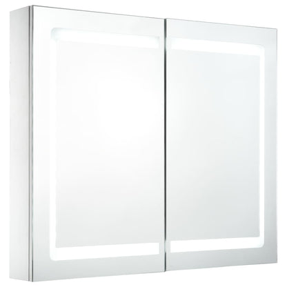 Badrumsspegel Spegelskåp LED 80x12,2x68 cm