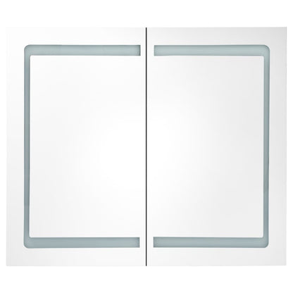 Badrumsspegel Spegelskåp LED 80x12,2x68 cm