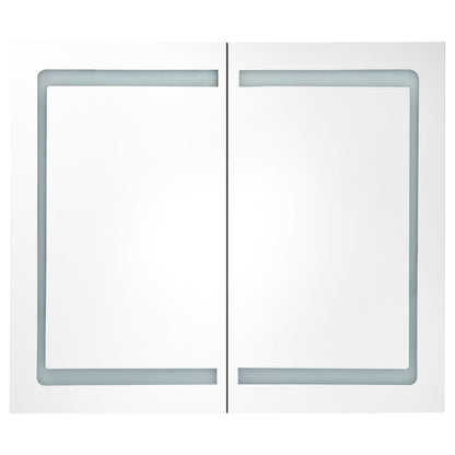 Badrumsspegel Spegelskåp LED 80x12,2x68 cm