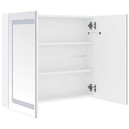 Badrumsspegel Spegelskåp LED 80x12,2x68 cm