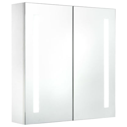 Badrumsspegel Spegelskåp LED 60x14x62 cm