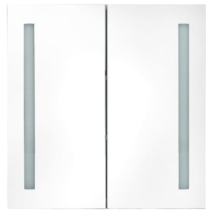 Badrumsspegel Spegelskåp LED 60x14x62 cm