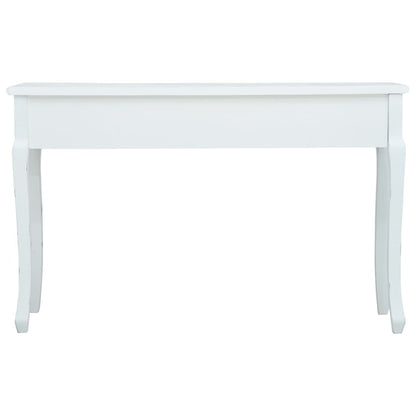 Avlastningsbord Konsollbord Vit 120x40x74,5 cm trä