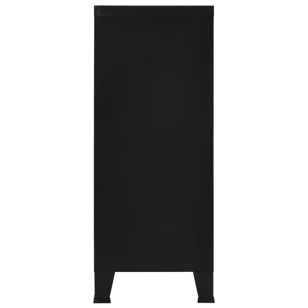 Skåp DIV. Svart 90x40x100 cm stål