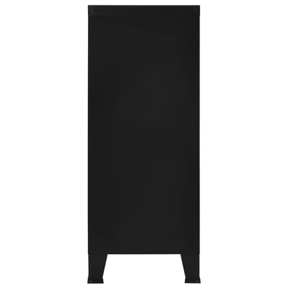 Skåp DIV. Svart 90x40x100 cm stål