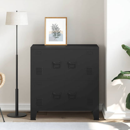 Skåp DIV. Svart 75x40x80 cm stål